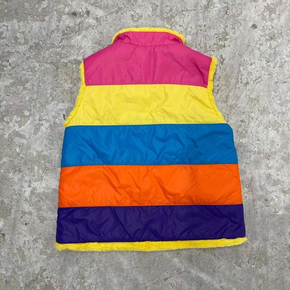 Hanna Andersson Vest‎ Kids 130 Multicolor Puffer Rainbow Colorful Youth Girls